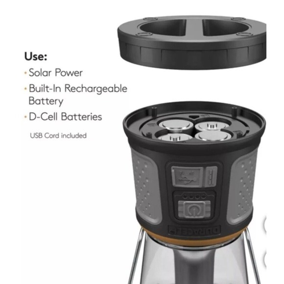 Duracell 2000 Lumens Tri-Power Rechargable Lantern Solar Power Built-In Battery - Picture 5 of 15